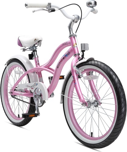 BIKESTAR-BIKESTAR Vélo enfant pour garcons et filles de 6 ans | Bicyclette enfant 20 pouces cruiser avec freins | Rose-image-1