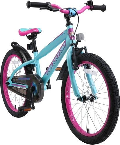 BIKESTAR-BIKESTAR Vélo enfant pour garcons et filles de 6 ans | Bicyclette enfant 20 pouces Mountainbike avec freins | Lilas & Turquoise-image-1