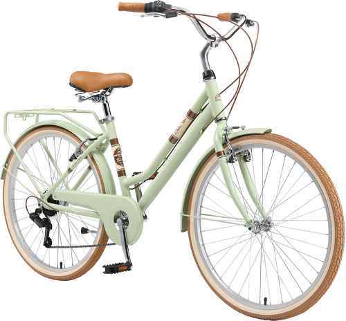 BIKESTAR-BIKESTAR VTC Vélo de ville en aluminium 26" pouces | 7 vitesse Shimano, Vélo urbain pour femme, Vélo de Confort Retro | Menthe-image-1