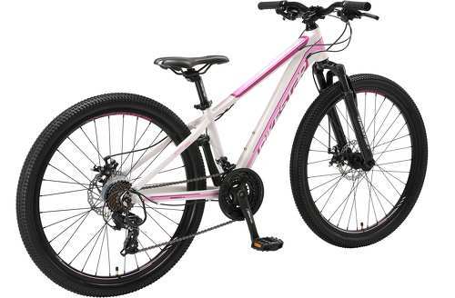 BIKESTAR-BIKESTAR VTT en aluminium, frein à disque, 21 vitesses Shimano, 26 pouces | Mountainbike suspension avant cadre 13", 16 pouces | Blanc-2