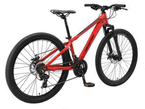 BIKESTAR-BIKESTAR VTT en aluminium, frein à disque, 21 vitesses Shimano, 26 pouces | Mountainbike suspension avant cadre 13", 16 pouces | Blanc-2