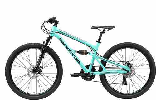 BIKESTAR-BIKESTAR VTT en aluminium, frein à disque, 21 vitesses Shimano, 26 pouces | Mountainbike tout suspension integral cadre 16 pouces | Vert-2