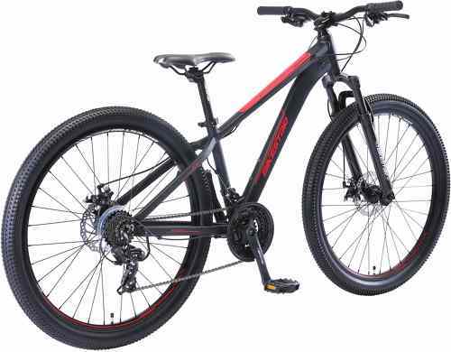 BIKESTAR-BIKESTAR VTT en aluminium, frein à disque, 21 vitesses Shimano, 27.5 pouces | Mountainbike cadre 14" pouces MTB suspension avant | Noir Rouge-2