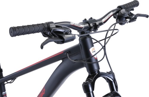 BIKESTAR-BIKESTAR VTT en aluminium, frein à disque, 21 vitesses Shimano, 27.5 pouces | Mountainbike cadre 14" pouces MTB suspension avant | Noir Rouge-4