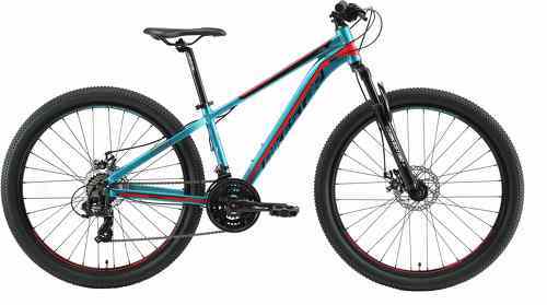 BIKESTAR-BIKESTAR VTT en aluminium, frein à disque, 21 vitesses Shimano, 27.5 pouces | Mountainbike cadre 14" pouces MTB suspension avant | Noir Rouge-1