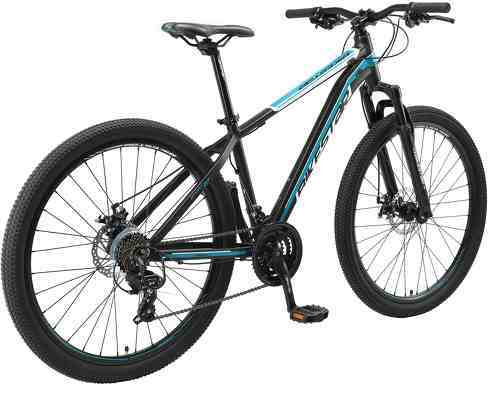 BIKESTAR-BIKESTAR VTT en aluminium, frein à disque, 21 vitesses Shimano, 27.5 pouces | Mountainbike cadre 16" pouces MTB suspension avant | Bleu Vert-2