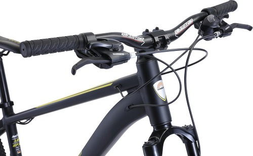 BIKESTAR-BIKESTAR VTT en aluminium, frein à disque, 21 vitesses Shimano, 27.5 pouces | Mountainbike cadre 16" pouces MTB suspension avant | Bleu Vert-4