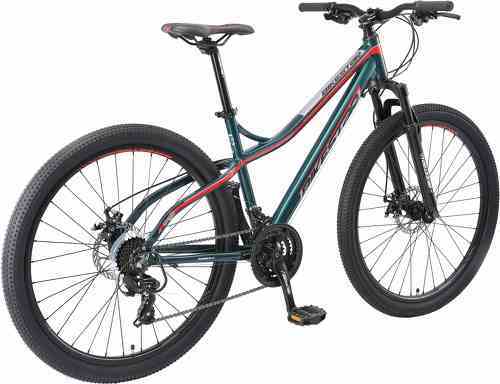 BIKESTAR-BIKESTAR VTT en aluminium, frein à disque, 21 vitesses Shimano, 27.5 pouces | Mountainbike suspension avant cadre 17 pouces | Vert-2