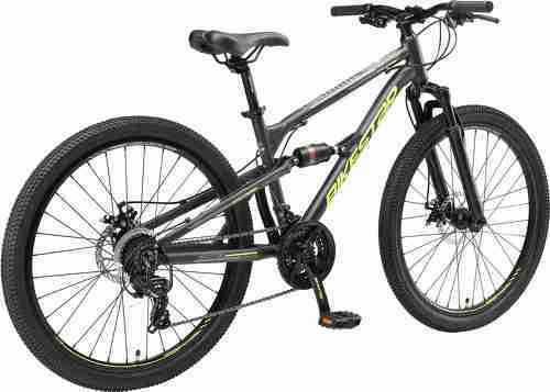 BIKESTAR-BIKESTAR VTT en aluminium, frein à disque, 21 vitesses Shimano, 27.5 pouces | Mountainbike tout suspension integral cadre 16.5 pouces | Vert-3