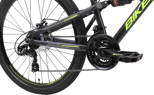 BIKESTAR-BIKESTAR VTT en aluminium, frein à disque, 21 vitesses Shimano, 27.5 pouces | Mountainbike tout suspension integral cadre 16.5 pouces | Vert-4