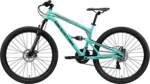 BIKESTAR-BIKESTAR VTT en aluminium, frein à disque, 21 vitesses Shimano, 27.5 pouces | Mountainbike tout suspension integral cadre 16.5 pouces | Vert-2