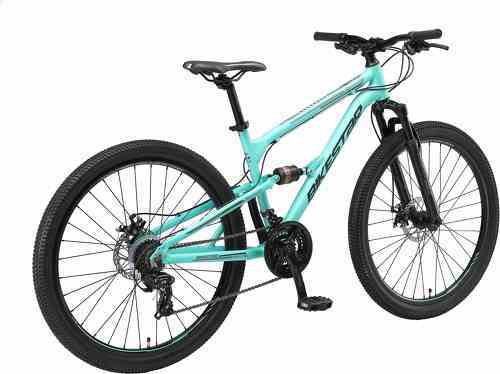 BIKESTAR-BIKESTAR VTT en aluminium, frein à disque, 21 vitesses Shimano, 27.5 pouces | Mountainbike tout suspension integral cadre 16.5 pouces | Vert-3