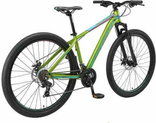 BIKESTAR-BIKESTAR VTT en aluminium, frein à disque, 21 vitesses Shimano, 29 pouces | Mountainbike cadre 17" pouces MTB suspension avant | Vert Beige-2