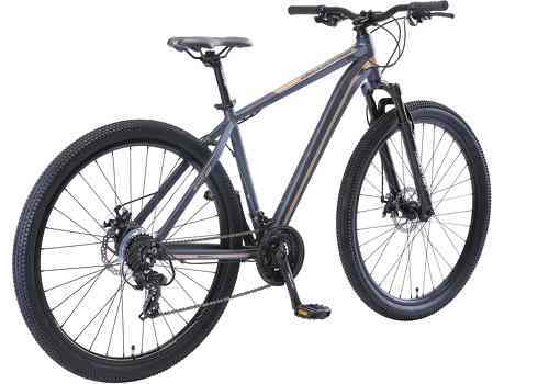 BIKESTAR-BIKESTAR VTT en aluminium, frein à disque, 21 vitesses Shimano, 29 pouces | Mountainbike cadre 19" pouces MTB suspension avant | Bleu Marron-2