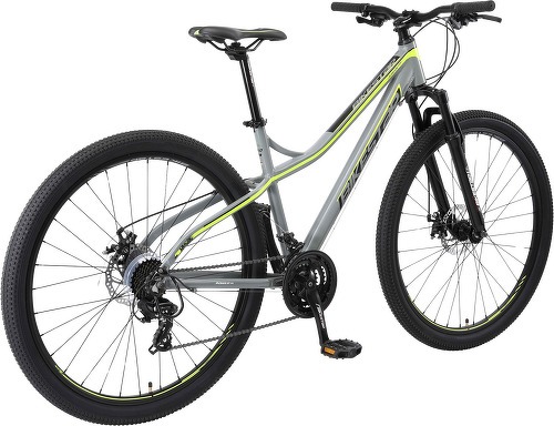 BIKESTAR-BIKESTAR VTT en aluminium, frein à disque, 21 vitesses Shimano, 29 pouces | Mountainbike suspension avant cadre 18 pouces | Gris Jaune-2