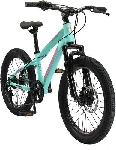 BIKESTAR-BIKESTAR VTT Vélo tout terrain 20" pour enfants de 6 - 9 ans | Bicyclette cadre 11 pouces 7 vitesses Shimano, hardtail, Freins Disque | Menthe-image-1
