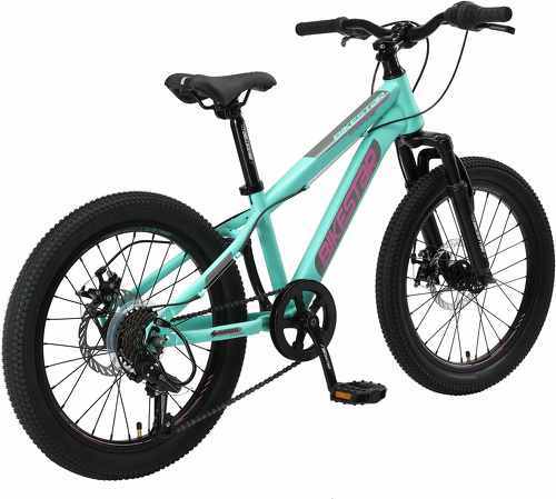 BIKESTAR-BIKESTAR VTT Vélo tout terrain 20" pour enfants de 6 - 9 ans | Bicyclette cadre 11 pouces 7 vitesses Shimano, hardtail, Freins Disque | Menthe-2