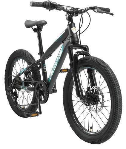 BIKESTAR-BIKESTAR VTT Vélo tout terrain 20" pour enfants de 6 - 9 ans | Bicyclette cadre 11 pouces 7 vitesses Shimano, hardtail, Freins Disque | Noir-image-1