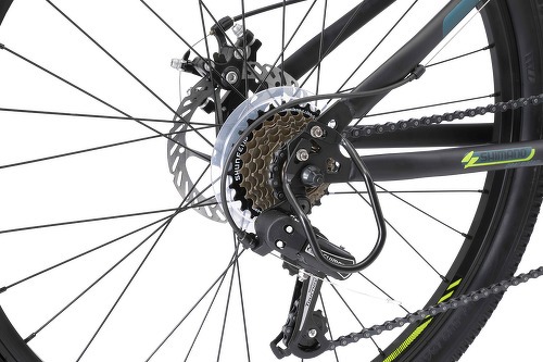 BIKESTAR-BIKESTAR VTT Vélo tout terrain, frein à disque, 21 vitesses Shimano, 26 pouces | Mountainbike suspension avant cadre 15 pouces | Menthe-3