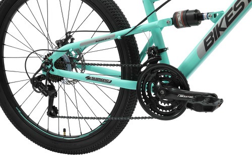 BIKESTAR-BIKESTAR VTT Vélo tout terrain, frein à disque, 21 vitesses Shimano, 26 pouces | Mountainbike tout suspendu integral cadre 15 pouces | Menthe-4