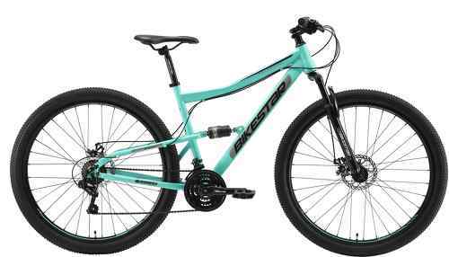 BIKESTAR-BIKESTAR VTT Vélo tout terrain, frein à disque, 21 vitesses Shimano, 29 pouces | Mountainbike tout suspendu integral cadre 19 pouces | Menthe-1