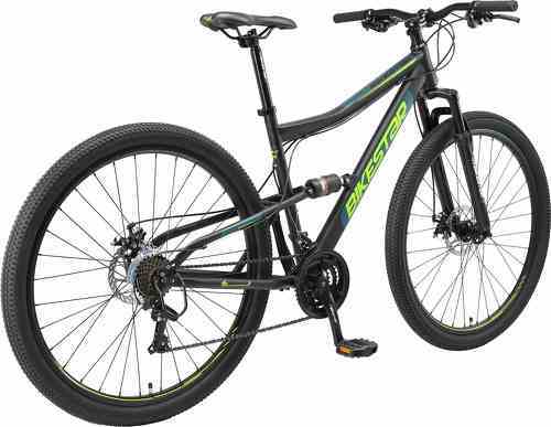 BIKESTAR-BIKESTAR VTT Vélo tout terrain, frein à disque, 21 vitesses Shimano, 29 pouces | Mountainbike tout suspendu integral cadre 19 pouces | Menthe-2