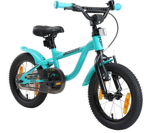 LÖWENRAD-LÖWENRAD Vélo enfant pour garcons et filles de 3-4 ans | Bicyclette enfant 14" pouces avec freins | Turquoise-image-1
