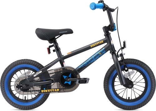 BIKESTAR-BIKESTAR Vélo enfant pour garcons et filles de 3 - 4 ans | Bicyclette enfant 12 pouces BMX avec freins | Noir & Bleu-2