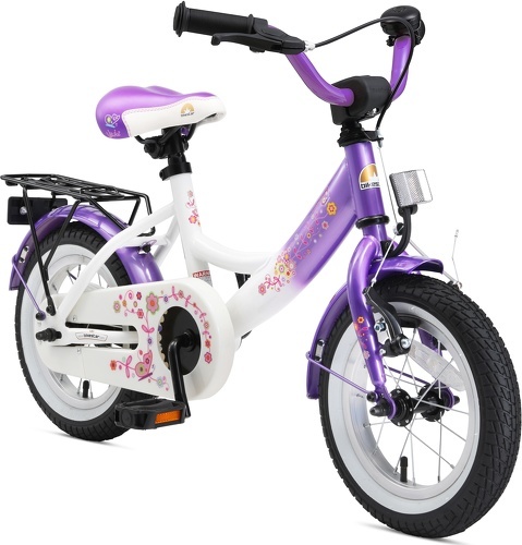 BIKESTAR-BIKESTAR Vélo enfant pour garcons et filles de 3 - 4 ans | Bicyclette enfant 12 pouces classique avec freins | Lilas & Blanc-image-1