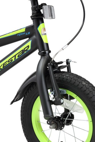 BIKESTAR-BIKESTAR Vélo enfant pour garcons et filles de 3 - 4 ans | Bicyclette enfant 12 pouces Mountainbike avec freins | Noir & Vert-4