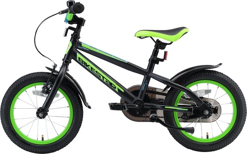 BIKESTAR-BIKESTAR Vélo enfant pour garcons et filles de 4 - 5 ans | Bicyclette enfant 14 pouces VTT avec freins | Noir & Vert-2