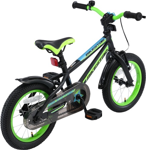 BIKESTAR-BIKESTAR Vélo enfant pour garcons et filles de 4 - 5 ans | Bicyclette enfant 14 pouces VTT avec freins | Noir & Vert-3