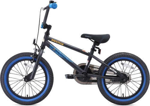 BIKESTAR-BIKESTAR Vélo enfant pour garcons et filles de 4 - 5 ans | Bicyclette enfant 16 pouces BMX avec freins | Noir & Bleu-3