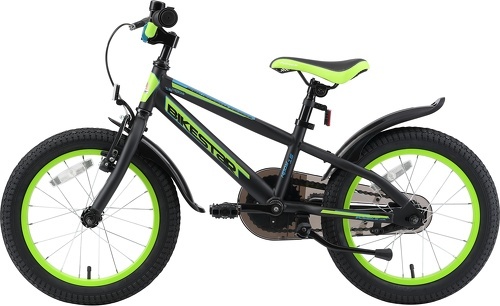 BIKESTAR-BIKESTAR Vélo enfant pour garcons et filles de 4 - 5 ans | Bicyclette enfant 16 pouces Mountainbike avec freins | Noir & Vert-2