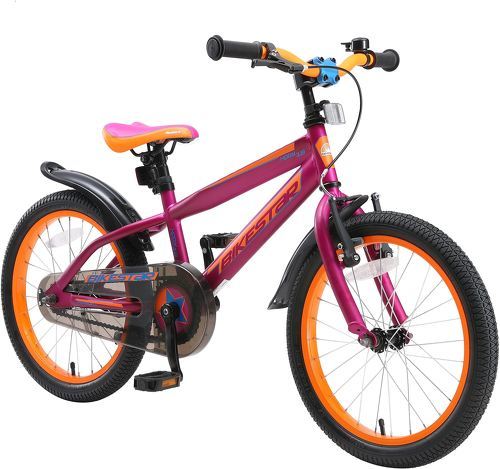BIKESTAR-BIKESTAR Vélo enfant pour garcons et filles de 5 - 7 ans | Bicyclette enfant 18 pouces VTT avec freins | Berry & Orange-image-1