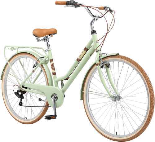 BIKESTAR-BIKESTAR VTC Vélo de ville en aluminium 28" pouces | 7 vitesse Shimano, Vélo urbain pour femme, Vélo de Confort Retro | Bleu-image-1