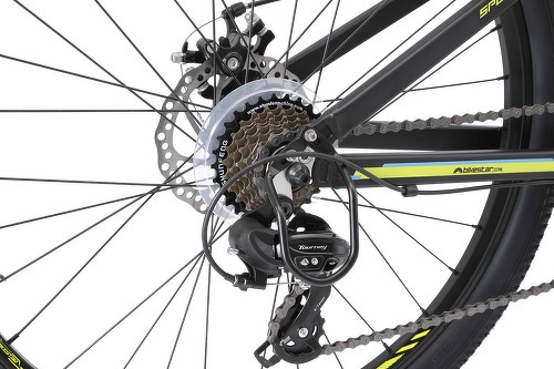 BIKESTAR-BIKESTAR VTT en aluminium, frein à disque, 21 vitesses Shimano, 26 pouces | Mountainbike suspension avant cadre 13", 16 pouces | Blanc-3