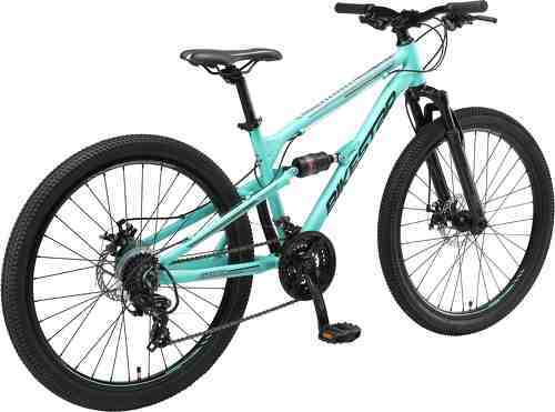 BIKESTAR-BIKESTAR VTT en aluminium, frein à disque, 21 vitesses Shimano, 26 pouces | Mountainbike tout suspension integral cadre 16 pouces | Vert-3