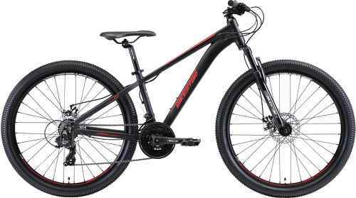 BIKESTAR-BIKESTAR VTT en aluminium, frein à disque, 21 vitesses Shimano, 27.5 pouces | Mountainbike cadre 14" pouces MTB suspension avant | Noir Rouge-1