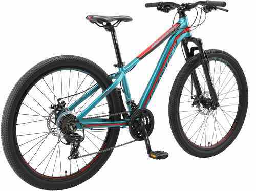 BIKESTAR-BIKESTAR VTT en aluminium, frein à disque, 21 vitesses Shimano, 27.5 pouces | Mountainbike cadre 14" pouces MTB suspension avant | Noir Rouge-2