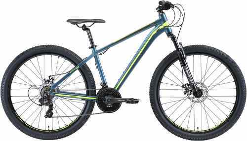 BIKESTAR-BIKESTAR VTT en aluminium, frein à disque, 21 vitesses Shimano, 27.5 pouces | Mountainbike cadre 16" pouces MTB suspension avant | Bleu Vert-1