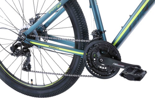 BIKESTAR-BIKESTAR VTT en aluminium, frein à disque, 21 vitesses Shimano, 27.5 pouces | Mountainbike cadre 16" pouces MTB suspension avant | Bleu Vert-3