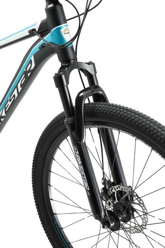 BIKESTAR-BIKESTAR VTT en aluminium, frein à disque, 21 vitesses Shimano, 27.5 pouces | Mountainbike cadre 16" pouces MTB suspension avant | Bleu Vert-3