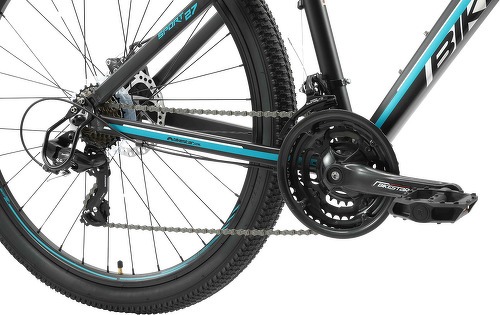 BIKESTAR-BIKESTAR VTT en aluminium, frein à disque, 21 vitesses Shimano, 27.5 pouces | Mountainbike cadre 16" pouces MTB suspension avant | Bleu Vert-4