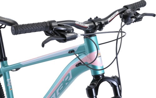 BIKESTAR-BIKESTAR VTT en aluminium, frein à disque, 21 vitesses Shimano, 27.5 pouces | Mountainbike cadre 16" pouces MTB suspension avant | Bleu Vert-4