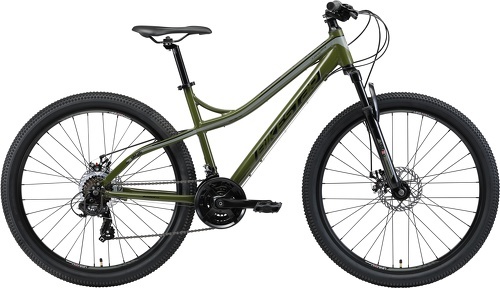 BIKESTAR-BIKESTAR VTT en aluminium, frein à disque, 21 vitesses Shimano, 27.5 pouces | Mountainbike suspension avant cadre 17 pouces | Vert-1