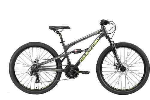 BIKESTAR-BIKESTAR VTT en aluminium, frein à disque, 21 vitesses Shimano, 27.5 pouces | Mountainbike tout suspension integral cadre 16.5 pouces | Vert-1