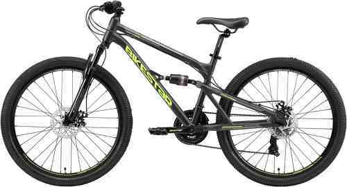 BIKESTAR-BIKESTAR VTT en aluminium, frein à disque, 21 vitesses Shimano, 27.5 pouces | Mountainbike tout suspension integral cadre 16.5 pouces | Vert-2