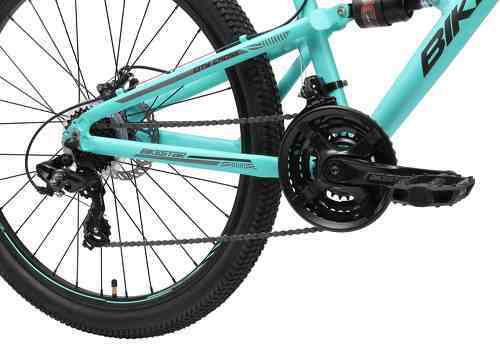 BIKESTAR-BIKESTAR VTT en aluminium, frein à disque, 21 vitesses Shimano, 27.5 pouces | Mountainbike tout suspension integral cadre 16.5 pouces | Vert-4