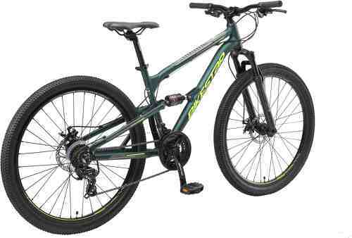 BIKESTAR-BIKESTAR VTT en aluminium, frein à disque, 21 vitesses Shimano, 27.5 pouces | Mountainbike tout suspension integral cadre 16.5 pouces | Vert-3